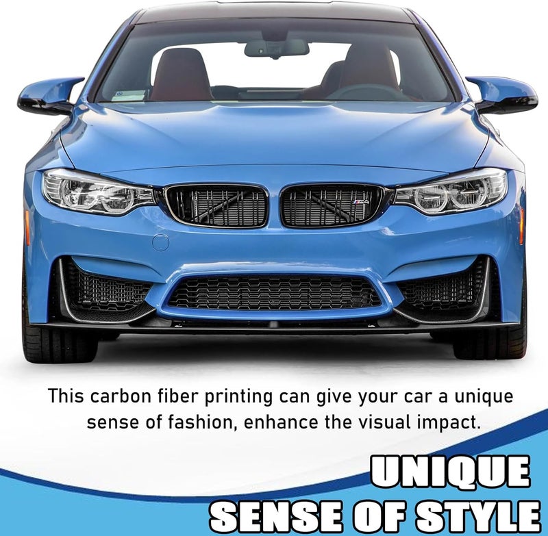 Gear Up Front Bumper Lip Fit for F82 F83 M4 2015-2019,for F80 M3 2015-2018 Carbon Fiber Printing Front Bumper Spoiler Splitter ABS Front Splitter Bumper - Image 3